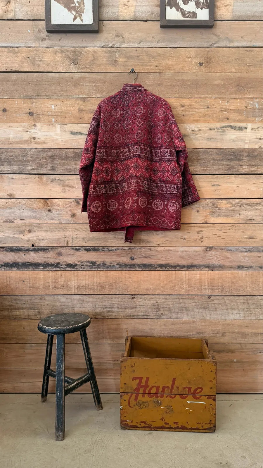 Kantha Kimono Burgundy