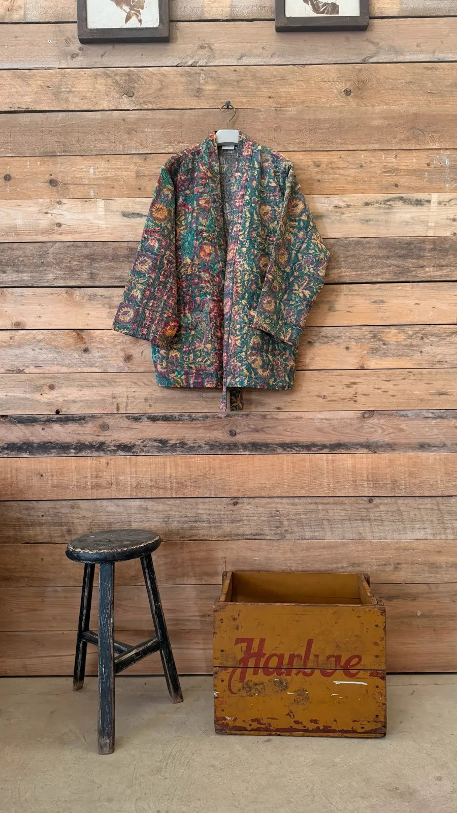 Kantha Kimono Green