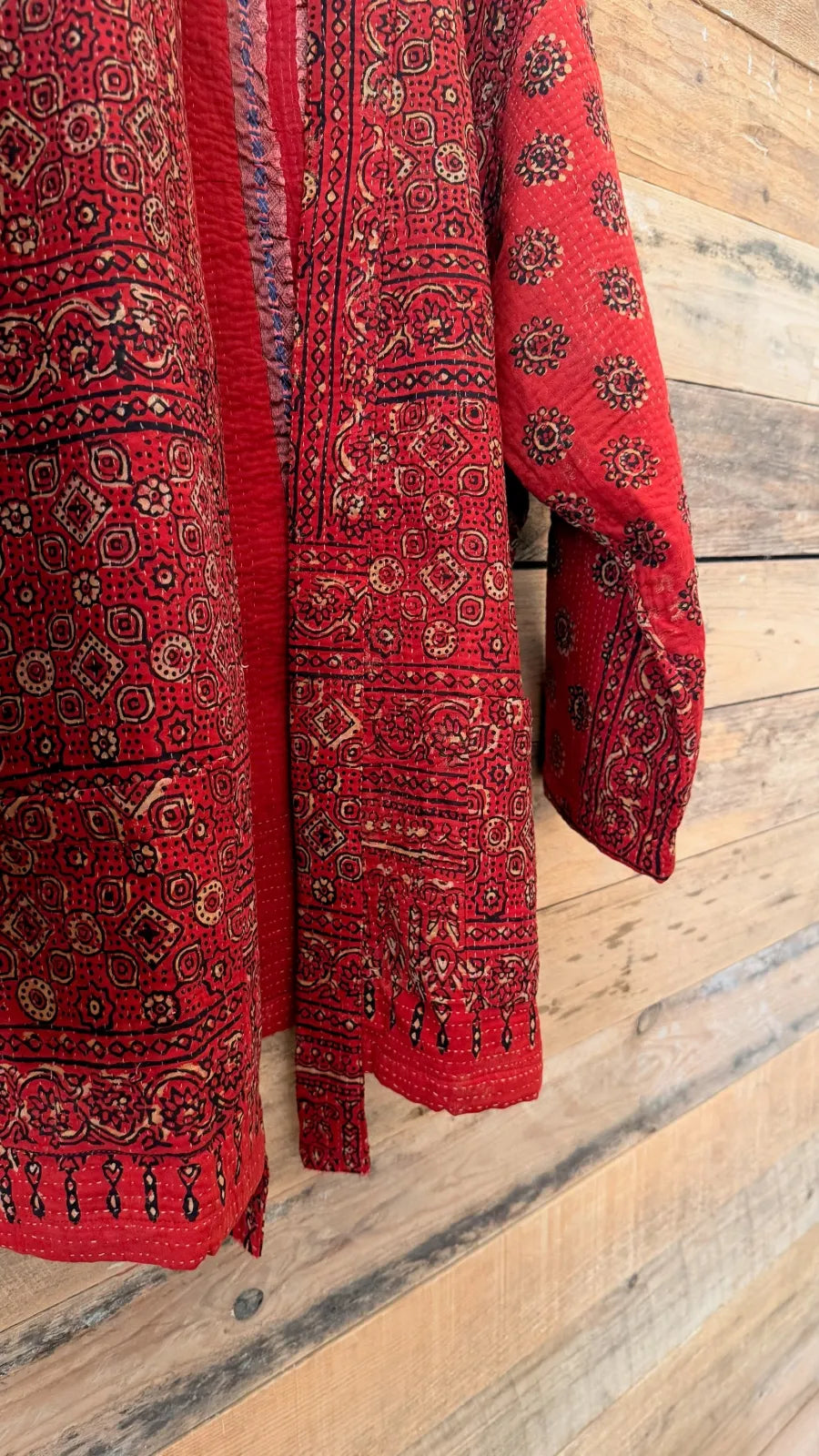 Kantha Kimono Red